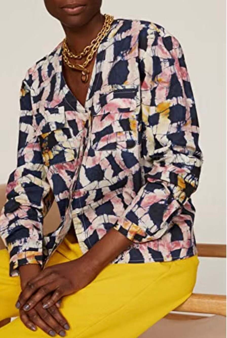 Busayo Limited Edition Mixed Print Oversized Shirt